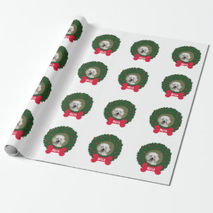 Poodle Weihnachtsschrei Hund Foto, Name, Jahr Geschenkpapier
