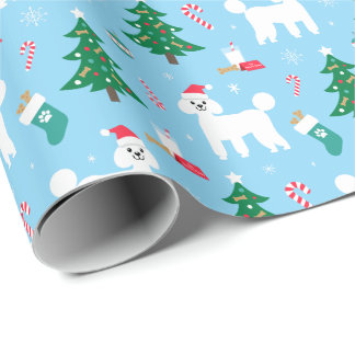 Poodle Weihnachtswrapping Paper Geschenkpapier