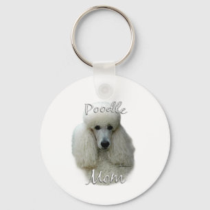 Poodle (weiß) Mama 2 Schlüsselanhänger