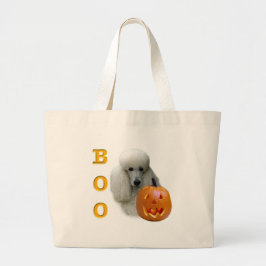 Poodle (weiß überzogen) Boo Jumbo Stoffbeutel