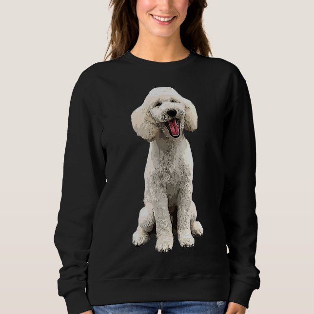 Poodle White Beauty Sweatshirt (Vorderseite)