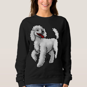 Poodle White Sweatshirt