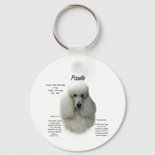 Poodle (wht) History Design Schlüsselanhänger