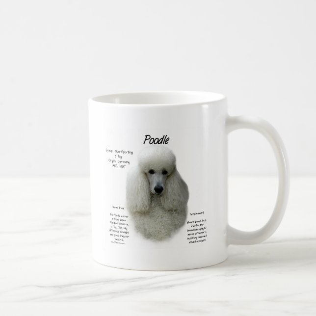 Poodle (wht) History Design Tasse (Rechts)