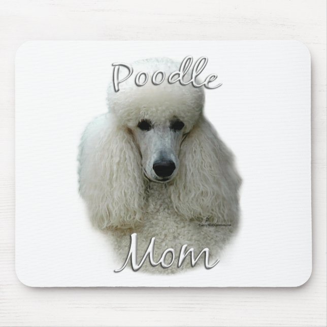 Poodle (wht) Mama 2 Mousepad (Vorne)