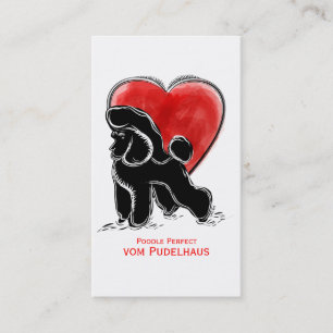 Poodle Zeichnend Visitenkarte