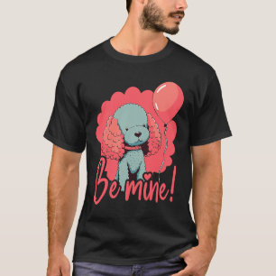 Poodledog mit Ballon Hund Liebe für Valentinstag T-Shirt