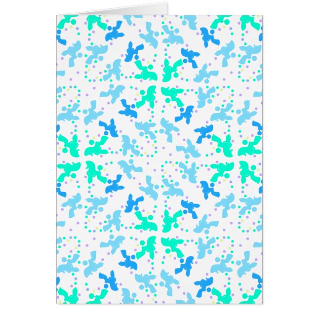 Poodles blaues Punktmuster (Vorne)