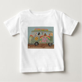 Poodles im Hippie-Van Baby T-shirt