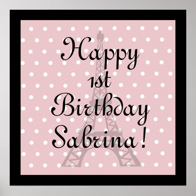 Poodles in Paris Pink Poster (Vorne)