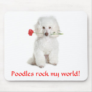 Poodles rocken meine Welt Mauspad