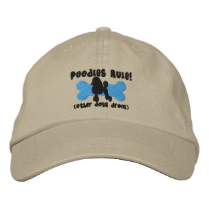 Poodles Rule bestickt Bestickte Baseballkappe