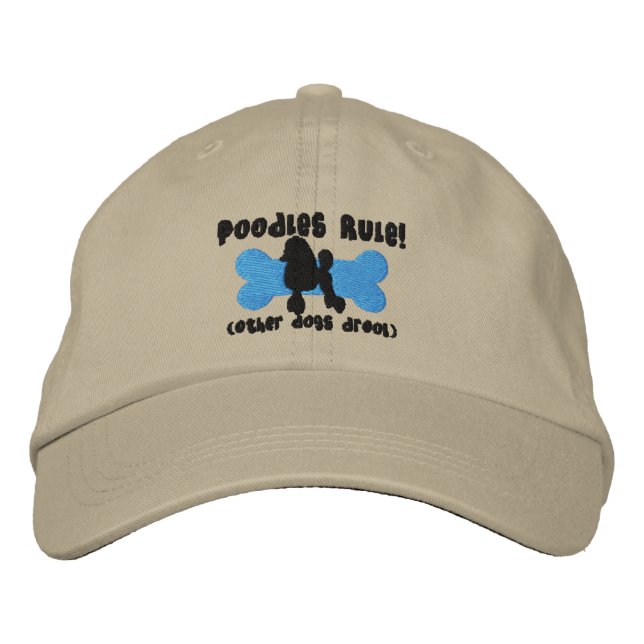 Poodles Rule bestickt Bestickte Baseballkappe (Vorderseite)