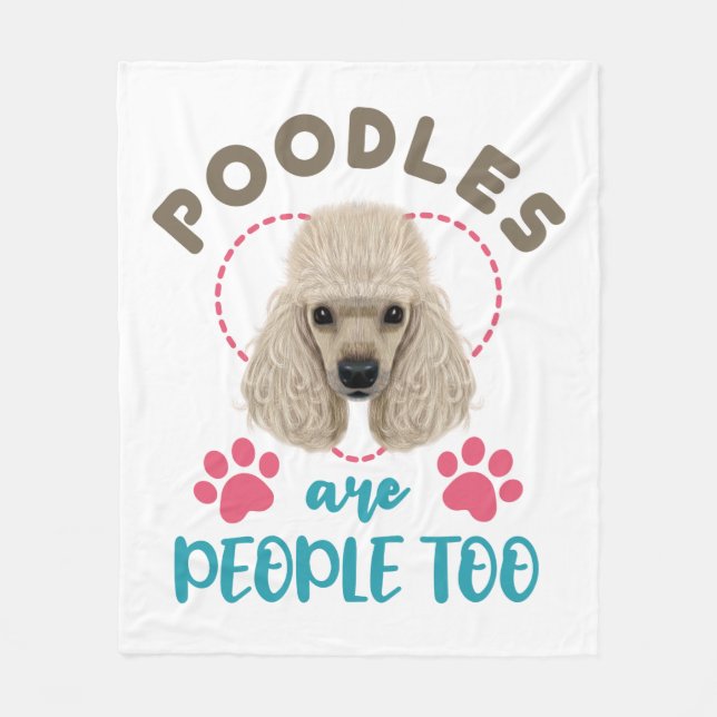 Poodles sind Leute, die zu Poodle-Besitzer in Love Fleecedecke (Vorderseite)