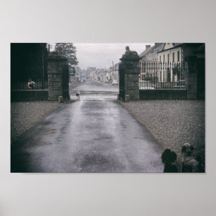 Poodles Vintag Inspiriert Town Niedlich Poodle Dog Poster