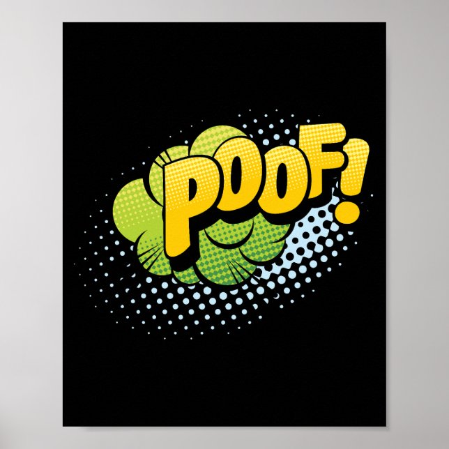 Poof! Magischer Pop Art Comic Explosion Poster (Vorne)