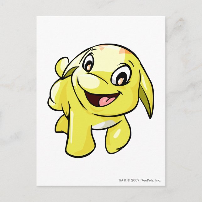 Poogelgelb Postkarte (Vorderseite)
