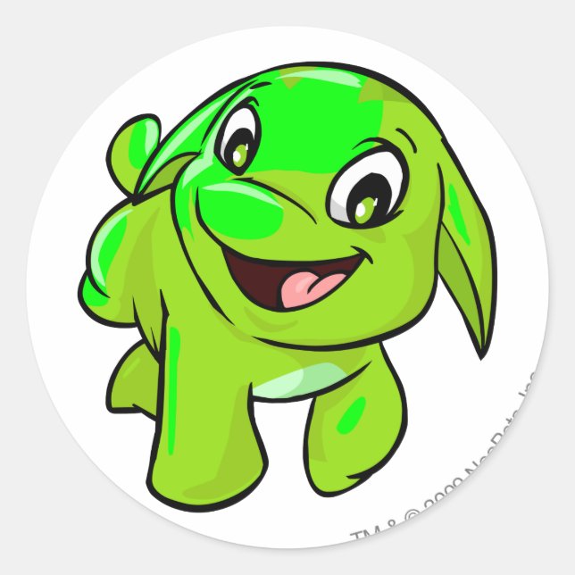 Poogle Glows Runder Aufkleber (Vorderseite)