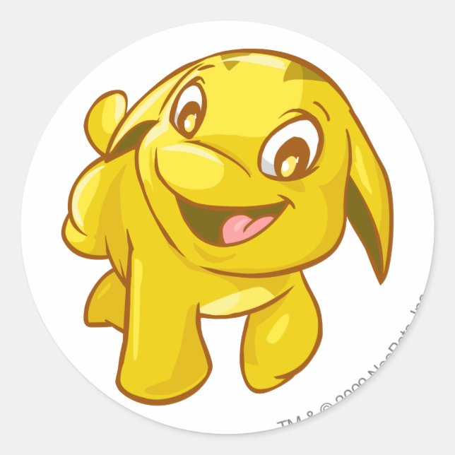 Poogle Gold Runder Aufkleber (Vorderseite)