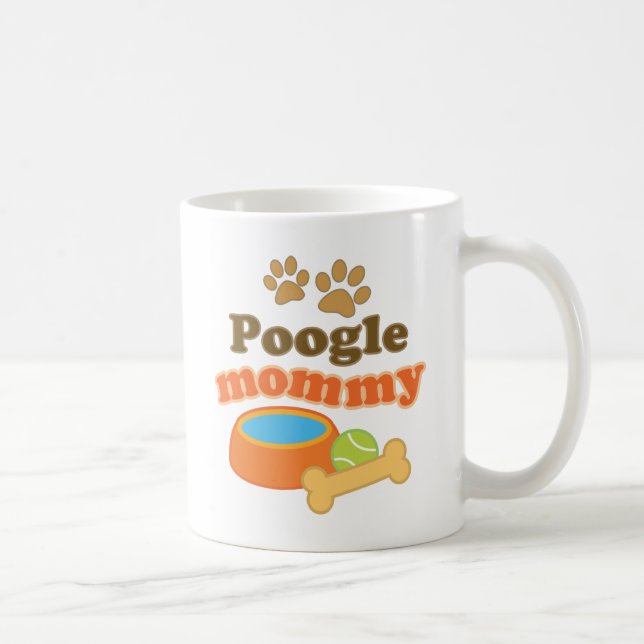 Poogle Mama-Hundezucht-Geschenk Kaffeetasse (Rechts)