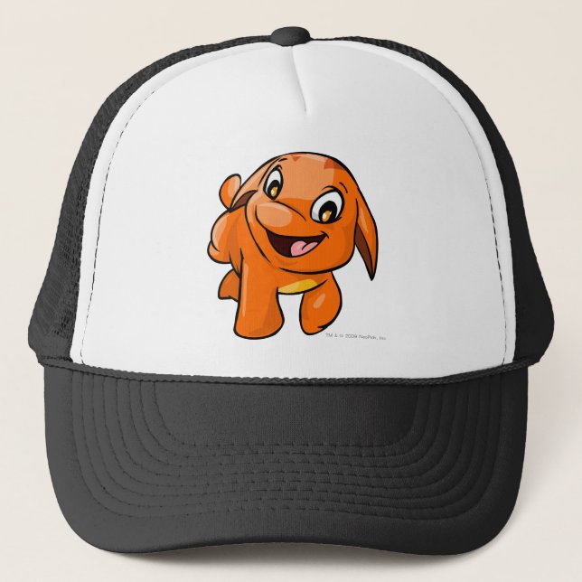 Poogle Orange Truckerkappe (Vorderseite)