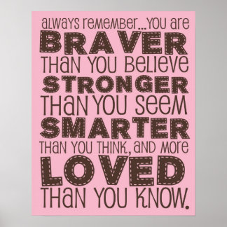 Pooh Bear Zitat Poster