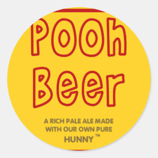 Pooh Beer Runder Aufkleber