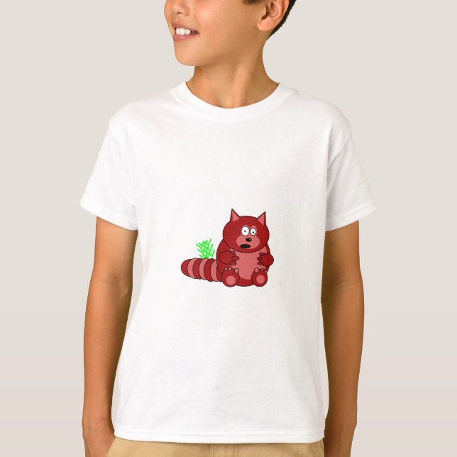 Pook der roter Panda-Kinders-T - Shirt (Vorderseite)