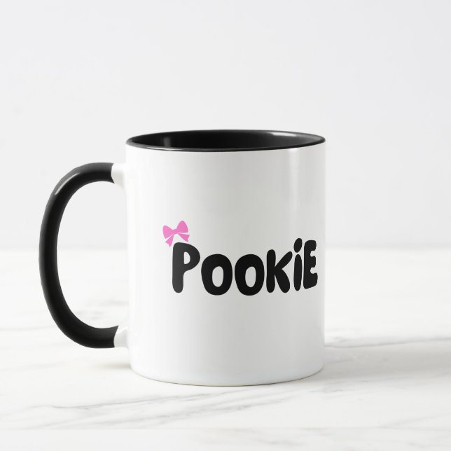 Pookie-Tasse mit Niedlichem rosa Band - Adortable  Tasse (Links)