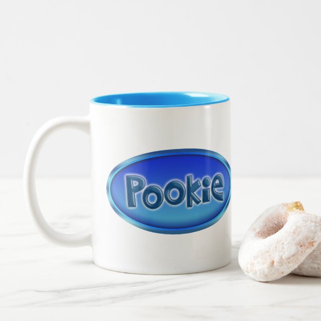 "POOKIE" ZWEIFARBIGE TASSE (Mit Donut)