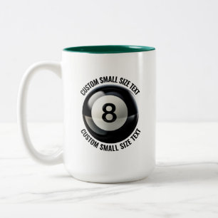 Pool 8 Ball & Kleiner Text JÄGERGRÜN 425ml Custom Zweifarbige Tasse