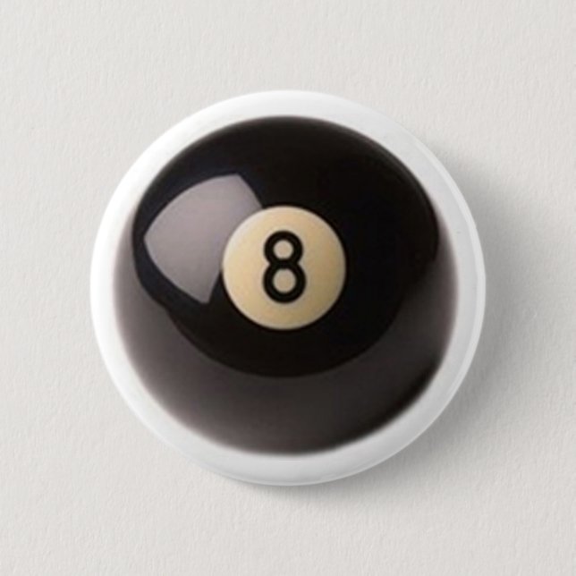 Pool acht mit 8 Bällen Button (Vorderseite)