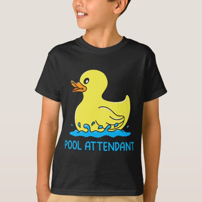 Pool Attendant - Rettungsschwimmer Gummiente u.ä. T-Shirt (Vorderseite)