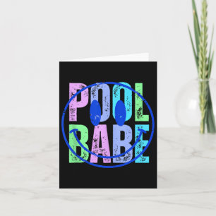 Pool Babe Vintage Familien-Matching Lustiger Somme Karte