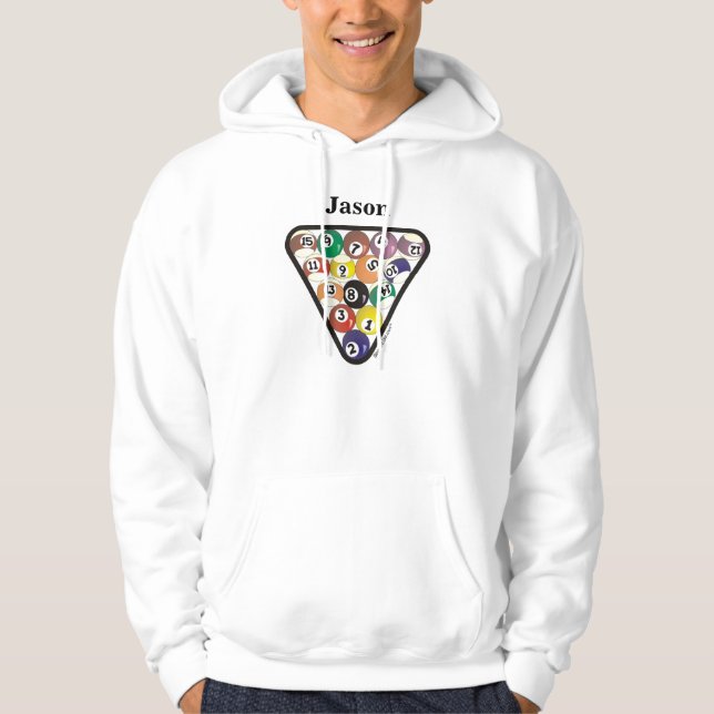 Pool-Ball-Gestell Hoodie (Vorderseite)