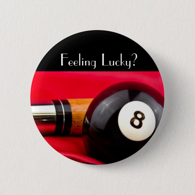 Pool Ball und Cue Button (Vorderseite)