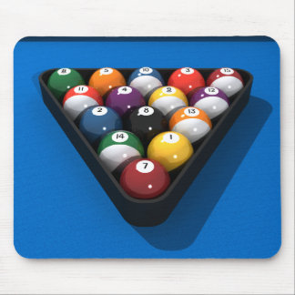 Pool-Bälle auf dem Blau geglaubt: Mousepad