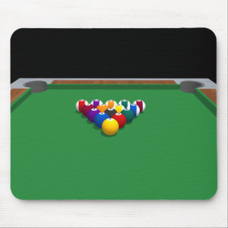 Pool-Bälle auf Tabelle: Modell 3D: Mousepad