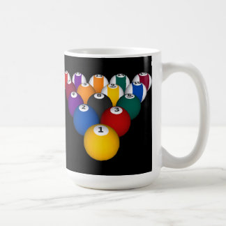 Pool-Bälle: Billard: Kaffee-Tasse: Pool-Bälle Tasse