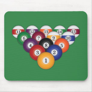 Pool-Bälle/Billard: Mousepad