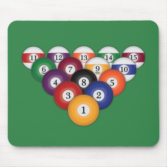 Pool-Bälle/Billard: Mousepad (Vorne)