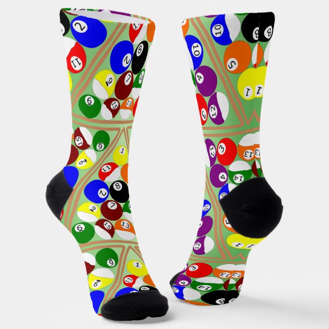 Pool Balls Design Socken (Gewinkelt)