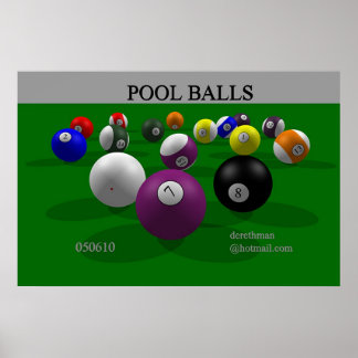 Pool Balls (Druck) Poster