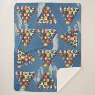 Pool Balls im Sky Sherpa Blanket Sherpadecke