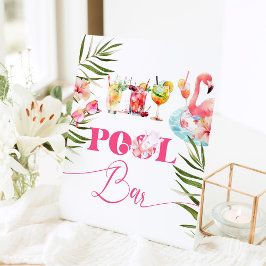 Pool Bar Flamingo Pool Party Cocktails Sockelschild