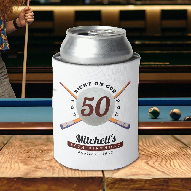 Pool Billard 50. Geburtstagsparty Weiß Dosenkühler (Pool Billiards 50th Birthday Party White Can Cooler
)