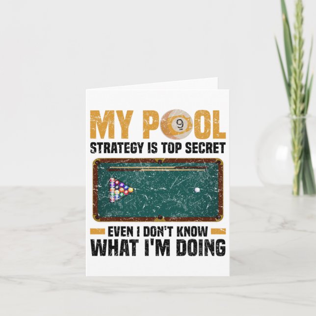 Pool Billard Snooker Cue Player 12 Karte (Vorderseite)