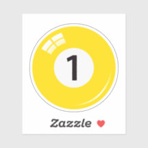 Pool/Billardkugel Nummer eins (1) gelb