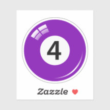 Pool/Billardkugel Nummer vier (4) lila