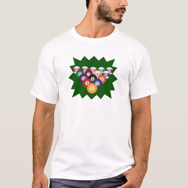 Pool/Billardkugeln: Billard: T - Shirt (Vorderseite)